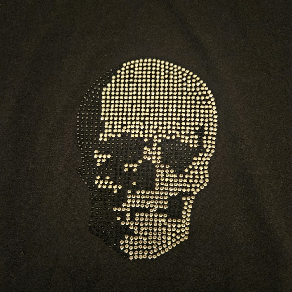 Skull Rhinstone Baby Tee by Ardenes, NEW